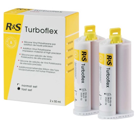 R&S Turboflex Light Fast Set Impression Material (2 X 50ml cartridges+12 mixing tips)